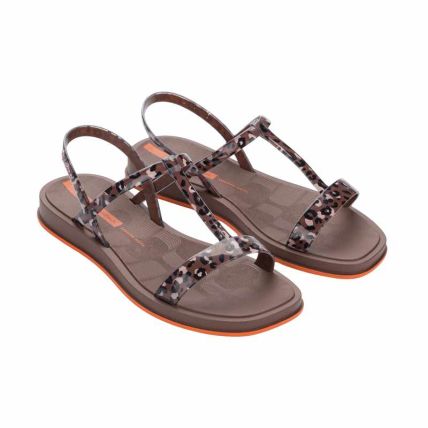 Sandalia Feminina Ipanema Glow Trendy - 27423 - Marrom/vidro/laranja - Atacado