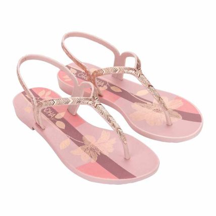 Sandalia Feminino Grendha Amor Em Flor - 19228 - Nude Claro/flor - Atacado