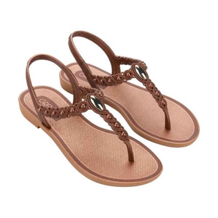 Sandalia Feminino Grendha Iluminada - 19446 - Cobre - Atacado