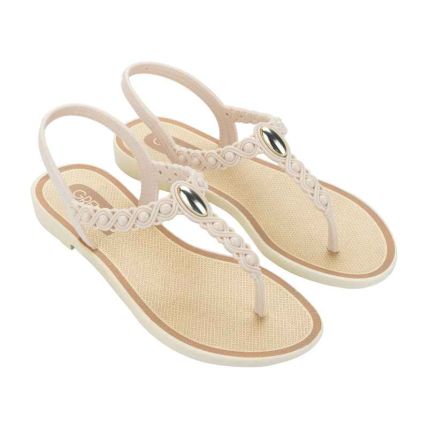 Sandalia Feminino Grendha Iluminada - 19446 - Off White - Atacado