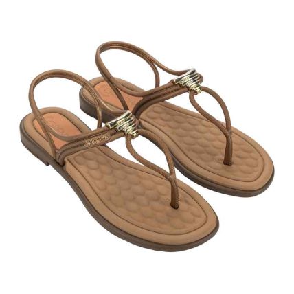 Sandalia Feminino Grendha Mais Conforto Pureza - 19447 - Bronze Cacau - Atacado