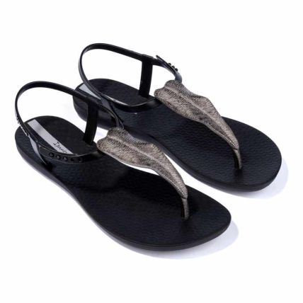 Sandalia Feminino Ipanema Class Flora - 83774 - Preto/onix/cinza - Atacado