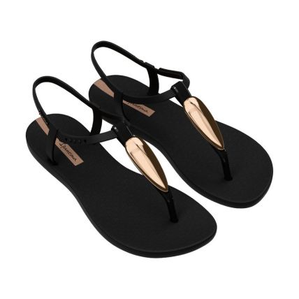 Sandalia Feminino Ipanema Class Model - 27685 - Preto/ouro/marrom - Atacado