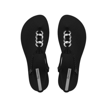 Sandalia Feminino Ipanema Class Model - 27685 - Preto/preto/prata - Atacado