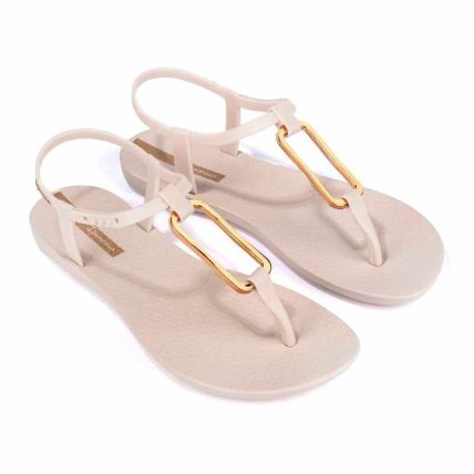 Sandalia Feminino Ipanema Class Modern - 83768 - Bege/ouro - Atacado