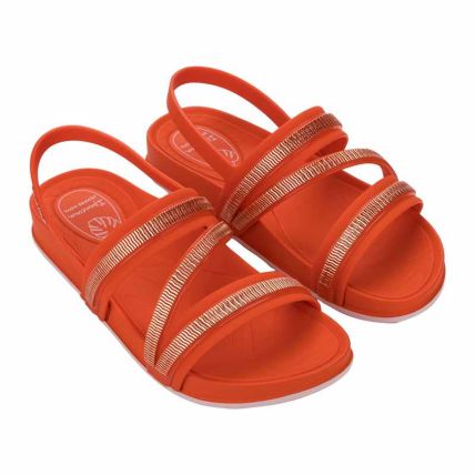 Sandalia Feminino Ipanema Shine - 27572 - Vermelho Tomate/rosa - Atacado