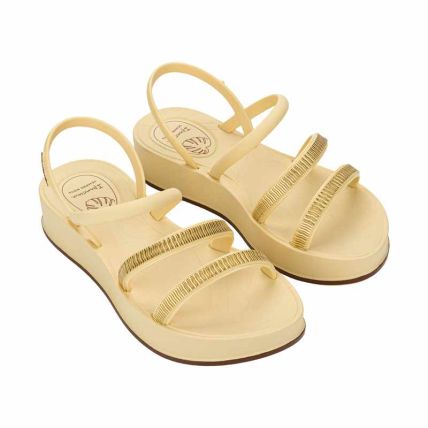 Sandalia Feminino Ipanema Shine Up - 27574 - Manteiga/marrom - Atacado