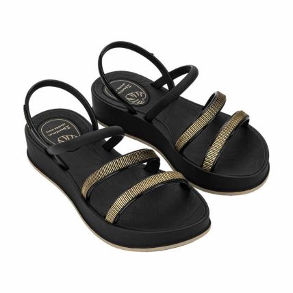 Sandalia Feminino Ipanema Shine Up - 27574 - Preto/bege - Atacado