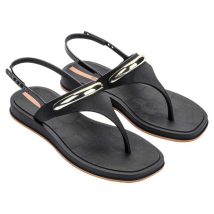 Sandalia Feminino Ipanema Trend Metal - 27592 - Preto/preto/caramelo - Atacado