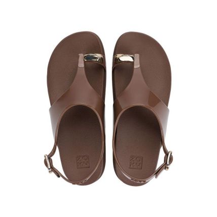 Sandalia Feminino Zaxy Buzz - 19502 - Marrom Urso - Atacado