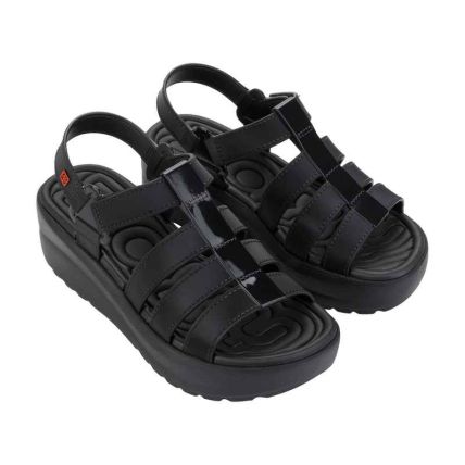 Sandalia Feminino Zaxy Conectada Up - 19409 - Preto - Atacado