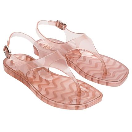 Sandalia Feminino Zaxy Jelly - 19585 - Nude Claro Transparente - Atacado