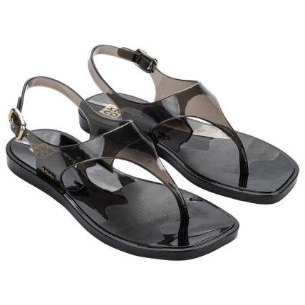 Sandalia Feminino Zaxy Jelly - 19585 - Preto Transparente - Atacado