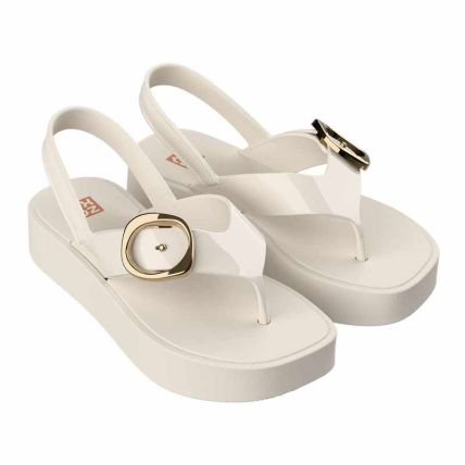 Sandalia Feminino Zaxy Star - 19478 - Off White Claro - Atacado
