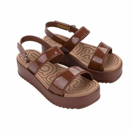 Sandalia Feminino Zaxy Tag - 19408 - Marrom Urso - Atacado