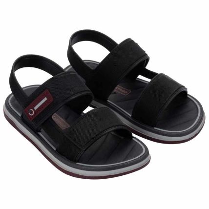 Sandalia Infantil Cartago Malaga Sport - 12462 - Cinza/preto/bordo - Atacado