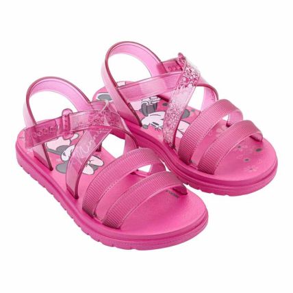 Sandalia Infantil Disney Sweet - 23504 - Rosa Escuro/rosa - Atacado