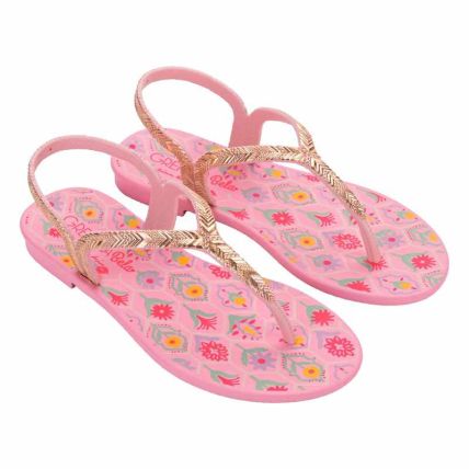 Sandalia Infantil Grendha Bela Amor Em Flor - 19334 - Rosa Medio Sorvete - Atacado