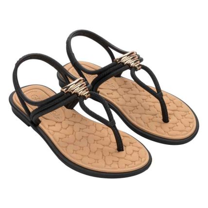 Sandalia Infantil Grendha Bela Mais Conforto Pureza - 19526 - Preto/bege Amendoa - Atacado