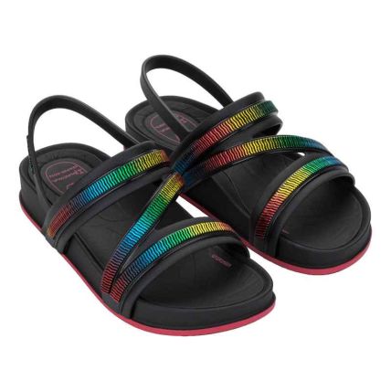 Sandalia Infantil Ipanema Shine - 27576 - Preto/rosa - Atacado