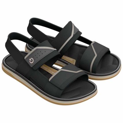 Sandalia Masculino Cartago Malaga Sport Iii - 12630 - Cinza/preto/amarelo - Atacado
