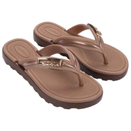 Tamanco Feminino Azaleia Elisa - 19481 - Rose/marrom Mocca - Atacado