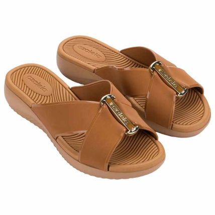 Tamanco Feminino Azaleia Fer - 19421 - Marrom Pecan/marrom Make - Atacado