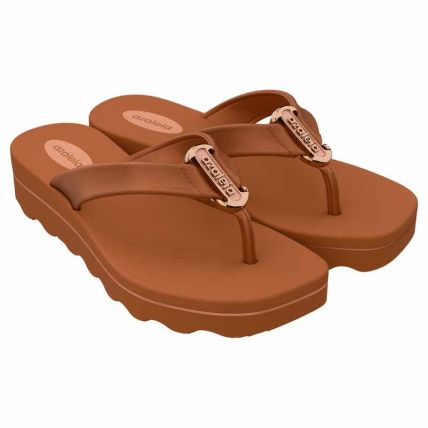 Tamanco Feminino Azaleia Gi - 19427 - Ocre Metalizado - Atacado