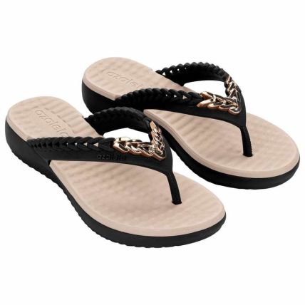 Tamanco Feminino Azaleia Ivy - 19385 - Preto/bege Cupuaçu - Atacado