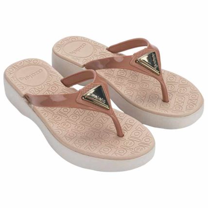 Tamanco Feminino Azaleia Maisa - 19425 - Marrom Make/off White - Atacado
