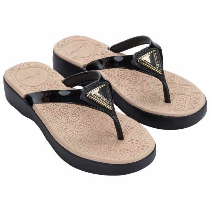 Tamanco Feminino Azaleia Maisa - 19425 - Preto/bege - Atacado