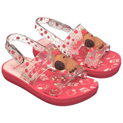 Sandalia Baby Mundo Bita Capi - 23309 - Vermelho/vidro - Atacado