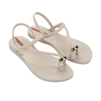 Sandalia Feminina Ipanema Glam Ring - 27378 - Bege/ouro - Atacado