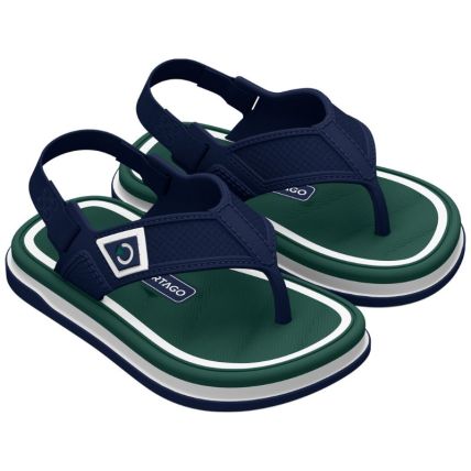 Sandalia Baby Cartago Malaga Sport Ii - 12585 - Branco/azul/verde - Atacado