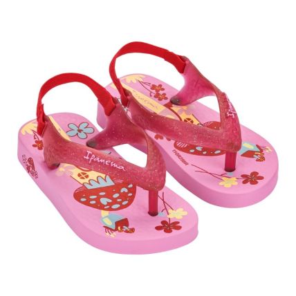 Chinelo Baby Ipanema - 25431 - Rosa/glitter/vermelho - Atacado